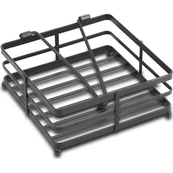 Stojan na ubrousky, 18x18x 8cm, závaží, MISTY, ČERNÝ, kov