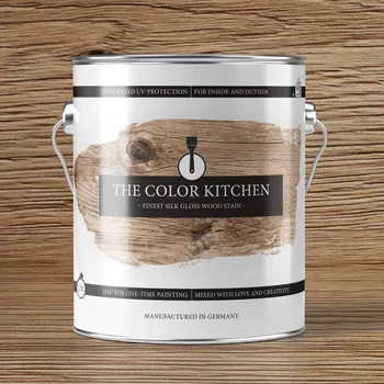 lazura A.S. Création | Ochranný nátěr na dřevo The Color Kitchen | lazura DD126427 | dub | 2,5 l + Ekologický ochranný nátěr v odstínu DUB, bez obsahu rozpouštědel, ideální pro vnitřní i venkovní použití.