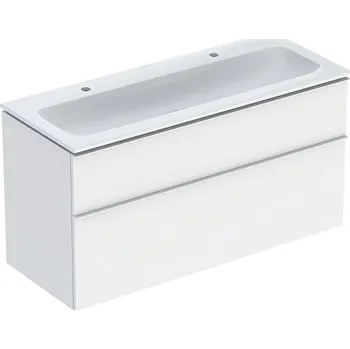 Koupelnový nábytek Geberit iCon skříňka s umyvadlem 120x63x48 cm, KeraTect, 2x zásuvka, bílá mat (502.334.01.3)