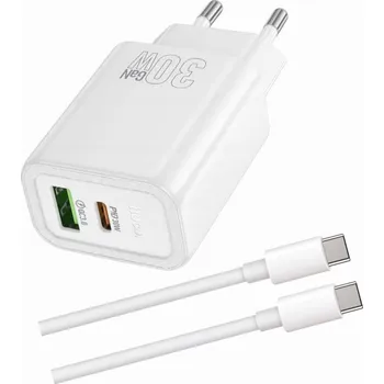 Rychlá USB-C GaN nabíječka 30W s dlouhým 2m kabelem pro Realme GT Neo 3