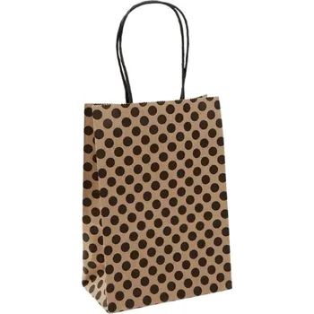 Dárková taška Papírová taška 22x27x11cm Eko, černý puntík