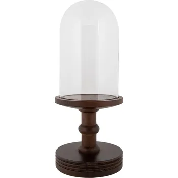 Clayre & Eef - Skleněný poklop s dřevěným podnosem 6GL5059CH