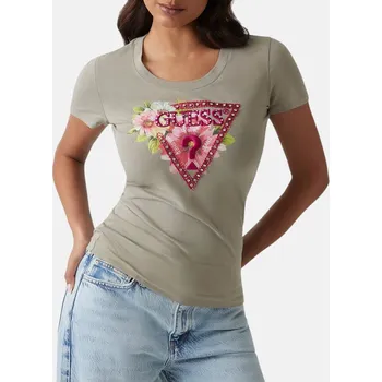 Dámské khaki triko Guess - Velikost M, Barva Zelená 56166 W5GI10J1314-G8CJ