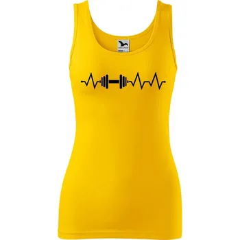 Dámské tílko s potiskem Tep činka Velikost: L, Barva: Žlutá