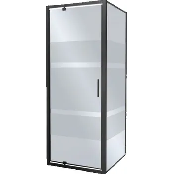 Novoterm Čtvercový sprchový kout NV-Tomar 80x80 černá/grafit + SLIM vanička bílá