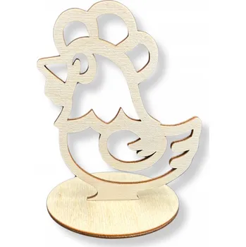 Velikonoční dekorace Dřevěná slepice na podstavci Kuřátko Velikonoční dekorace