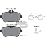 Sada brzdových destiček, kotoučová brzda BENDIX Braking BPD2221