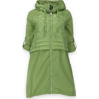 Jarní parka s kapucí FLY 2704 barva: zelená světlá, velikost: L