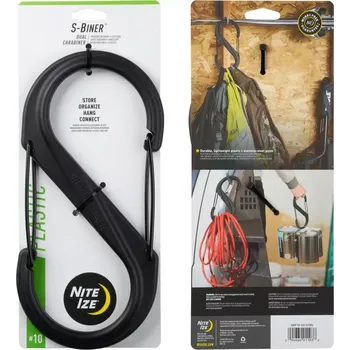 pomocná karabina NiteIze S-Biner #10 černá (Plastová karabina NiteIze S-Biner #10 černá)