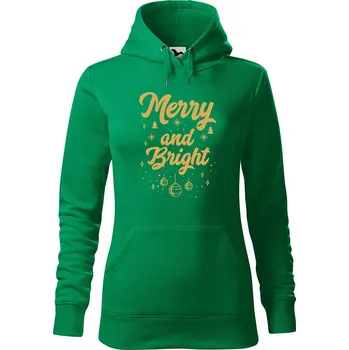 Pánská mikina Dámská mikina Merry and bright Velikost (žena): S, Vyberte barvu: Středně zelená