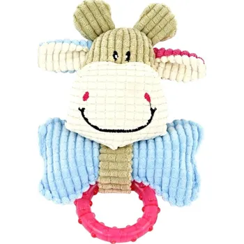 Hračka pro psa Akinu Kravička plyšová hračka pro štěňata a malé psy 12 x 15 cm