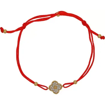 Náramek Provázkový náramek s kvítkem