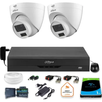 Sledovací sada Dahua 2x dome kamera HAC-HDW1500CLQ-IL-A-0280B-S2 1TB IR 20m 5mp