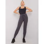 Tmavě šedé dámské tepláky s kapsami RV-DR-7341.30P-grafit Velikost: L