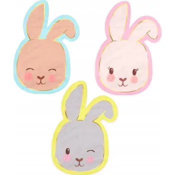 Papírový ubrousek Papírové ubrousky PartyPal velikonoční zajíčci 12 ks