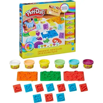 Modelovací hmota HASBRO Play-Doh Sada modelíny – Čísla | 10 formiček + 6 barev
