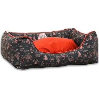 Pelíšek pro psa Akinu ČESKÝ LES Pelech pro psy šípková červená M 75 x 55 cm