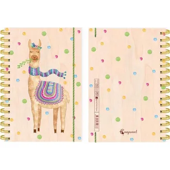 Notes A6 Cozywood Spirálový Blok tvrdý obal gumička vícebarevná