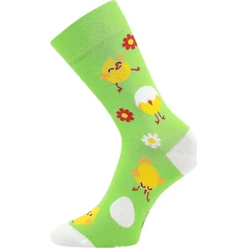 Voxx Ponožky dámské, pánské zelené kuřátka Deaster
