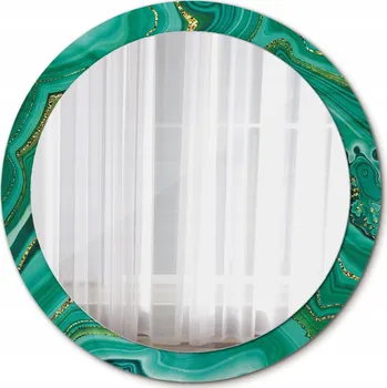 Zrcadlo Závěsné Zrcadlo s rámem ze skla Agat, mramorový vzor, 90 cm