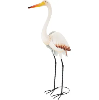 Zahradní dekorace ProGarden Kovová zahradní figurka jeřába, 87 cm, kovová