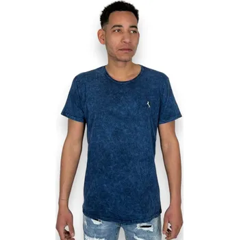 Pánské tričko Steel Pánské nadměrné tričko s krátkým rukávem EMIL Barva: Tmavě modrá, Velikost: 5XL