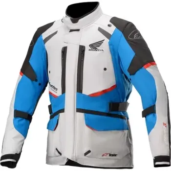 Moto bunda bunda ANDES DRYSTAR HONDA kolekce, TECH-AIR 5 kompatibilní, ALPINESTARS (světle šedá/černá/modrá/červená, vel. 2XL)