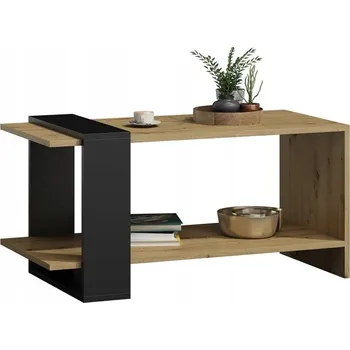 Konferenční stolek Konferenční stolek WIKAARTISANCZARNY PER obdélníkový 100 x 53,6 x 51,8 cm dub artisan