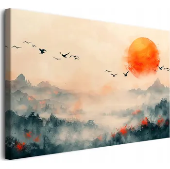 Obraz Inspirativní grafika na zeď Obraz na plátně do obýváku Pastelová krajina