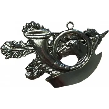 Odznak Trubka a hlava psa - stříbrný