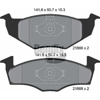 Brzdová destička Sada brzdových destiček, kotoučová brzda BENDIX Braking BPD1131