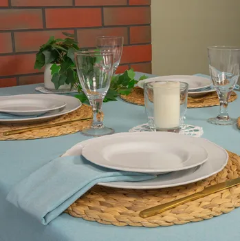 ubrus Ubrus 140 cm Velikonoční Modrý Ozdobný Bavlněný na stůl