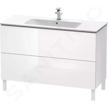 Koupelnový nábytek Duravit L-Cube Umyvadlová skříňka 86x122x48 cm, 2 zásuvky, lesklá bílá, LC662802222
