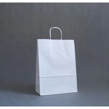 Dárková taška Ozdobná DÁRKOVÁ TAŠKA Pěkné Ozdobné Tašky BÍLÁ 27x37cm EKO In Duplo