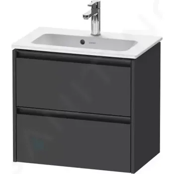 Koupelnový nábytek Duravit Ketho.2 Umyvadlová skříňka 55x61x39 cm, 2 zásuvky, grafit mat, K25255049490000