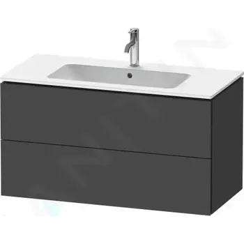 Koupelnový nábytek Duravit L-Cube Umyvadlová skříňka 55x102x48 cm, 2 zásuvky, grafit mat, LC624204949