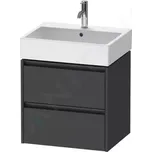 Duravit Ketho.2 Umyvadlová skříňka 55x58x46 cm, 2 zásuvky, grafit mat, K25275049490000