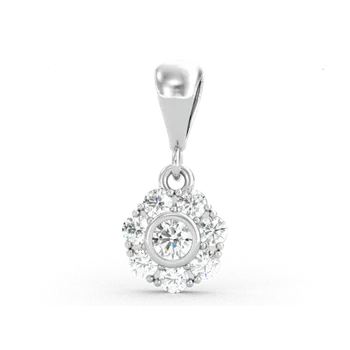 Přívěsek Couple, Dívčí přívěsek Pomněnka, bílé zlato se zirkony, 585-66-2-0307.1B00.0.00.001.23