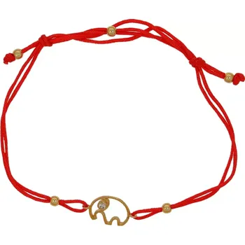 Náramek Provázkový náramek se slonem