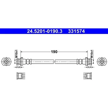 Brzdová hadice Brzdová hadice ATE WYPRZEDA˝ 24.5201-0190.3