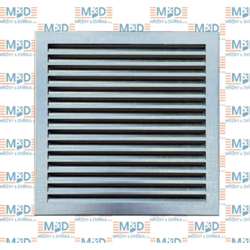Větrací mřížka Fasádní mřížka M&D 300x300 mm pozink Uni + závěsný rám (300*300 mm pozink mřížka)