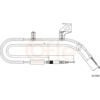 Lanko parkovací brzdy Tažné lanko, parkovací brzda COFLE 10.7585