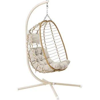 Křeslo ProGarden Závěsné houpací křeslo, výška 195 cm, béžové