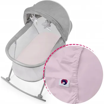 Prostěradlo Prostěradlo do postýlky KINDERKRAFT LOVI na oválnou matrace s gumou, Bavlna, Různé barvy