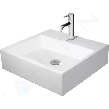 Umyvadlo Duravit Vero Air Umyvadlo 50x47 cm, bez přepadu, otvor pro baterii, WonderGliss, bílá, 23505000411