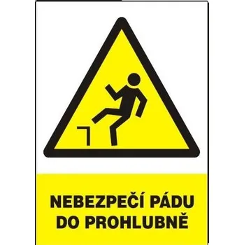 Nebezpečí pádu do prohlubně 297x210mm - plast
