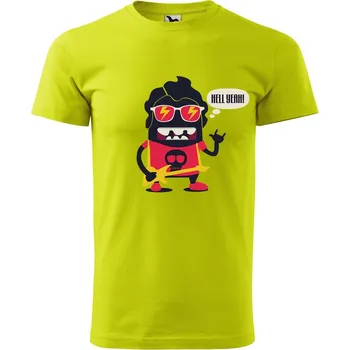 Pánské oblečení Pánské tričko s potiskem Rockstar Velikost: XL, Barva trička: Limetková