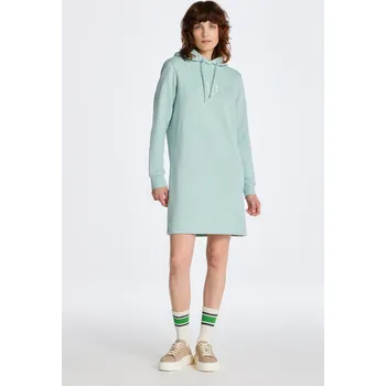 Dámské šaty MIKINOVÉ ŠATY GANT REG TONAL SHIELD DRESS IBIZA BLUE