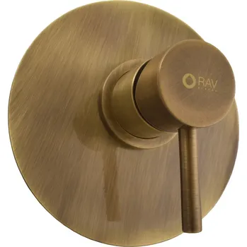 RAV Slezák - SEINA - Sprchová baterie podomítková 1-cestná s tělesem, Stará mosaz (Bronz) SE983LSM SE983LSM