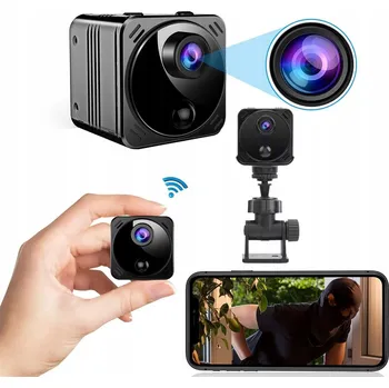 IP kamera ŠPIÓNSKÁ KAMERA S DETEKCÍ POHYBU, NOČNÍ REŽIM 4K WIFI + DRŽÁK